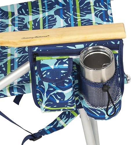Miniatura 7 de Tommy Bahama 4-Position Extended seat Height Easy in-Easy Out Folding Backpack Beach Chair