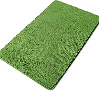Vista 336 de Yeaban Juego de alfombras de baño verde manzana 2 piezas (20" x 32" y 17" x 24"), tapetes de baño de felpilla gruesa Alfombras de baño absorbentes
