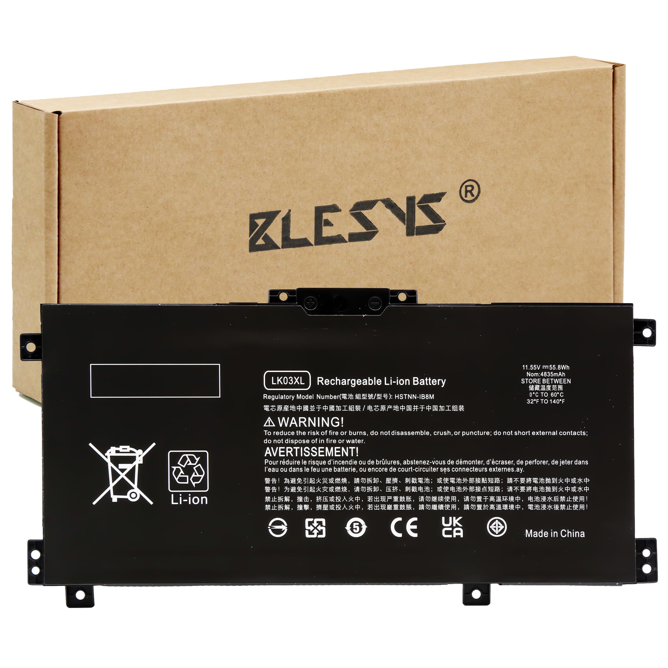BLESYS Batterie pour HP Envy X360 17-ce1002nf 15-cn0004nf 15-cn0009nf 15-bp120nf 17-bw0xxx 15-cn0xxx 17-ce0xxx 15-bp0xx 15-bp1xx 15-CN 17-ae 17-ce 15-BP 15-CP 15-CR
