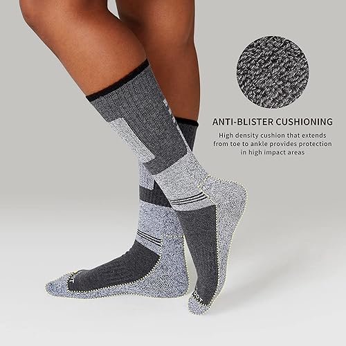 Miniatura 4 de MONFOOT 3 pares de calcetines acolchados para senderismo al aire libre para mujer y hombre, paquete múltiple