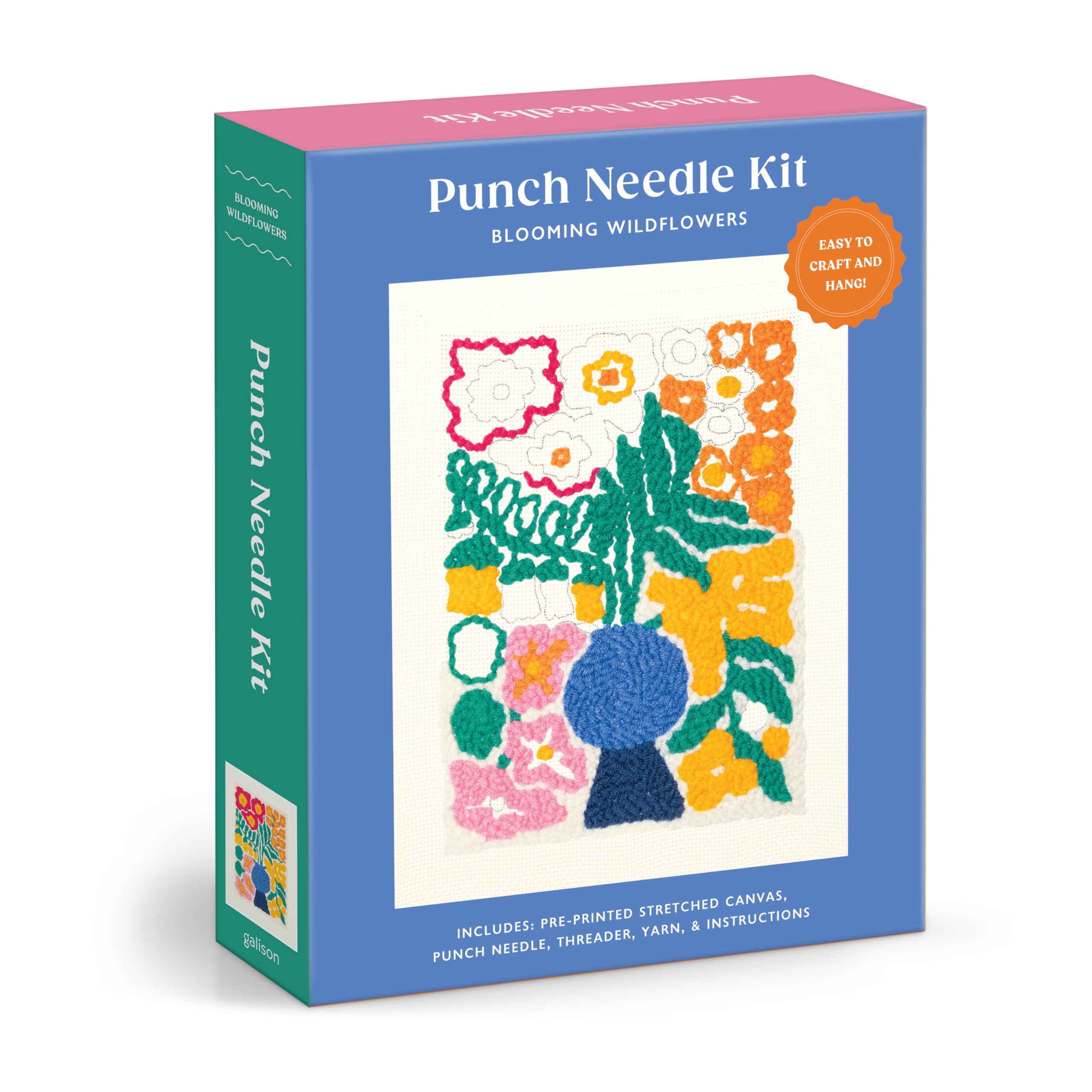 Flower Bomb Punch Needle Kit by Galison 9780735388666