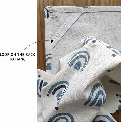 Miniatura 6 de Folkulture Toallas de cocina o paños de cocina, paños de cocina o paños de cocina de algodón con lazo para colgar con soportes para ollas para