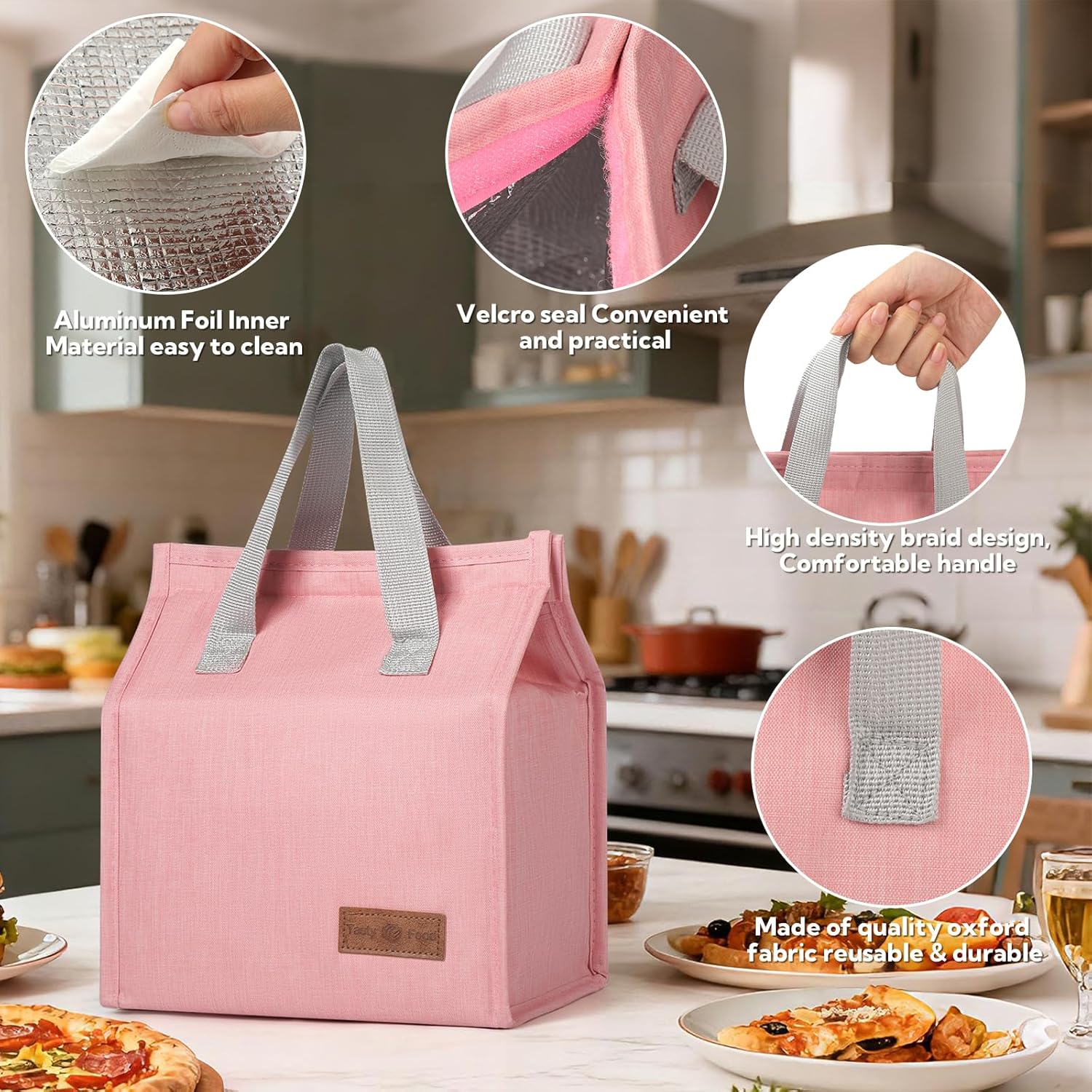 24 Pack Fashion Lunch Bags Bulk, Women/Men,Waterproof Reusable Portable Lunch Tote,Lunch Box Bag.Thermal Cooler Bag Ideal for Holiday Party Gifts,Office,Beach or Travel,Multicolor