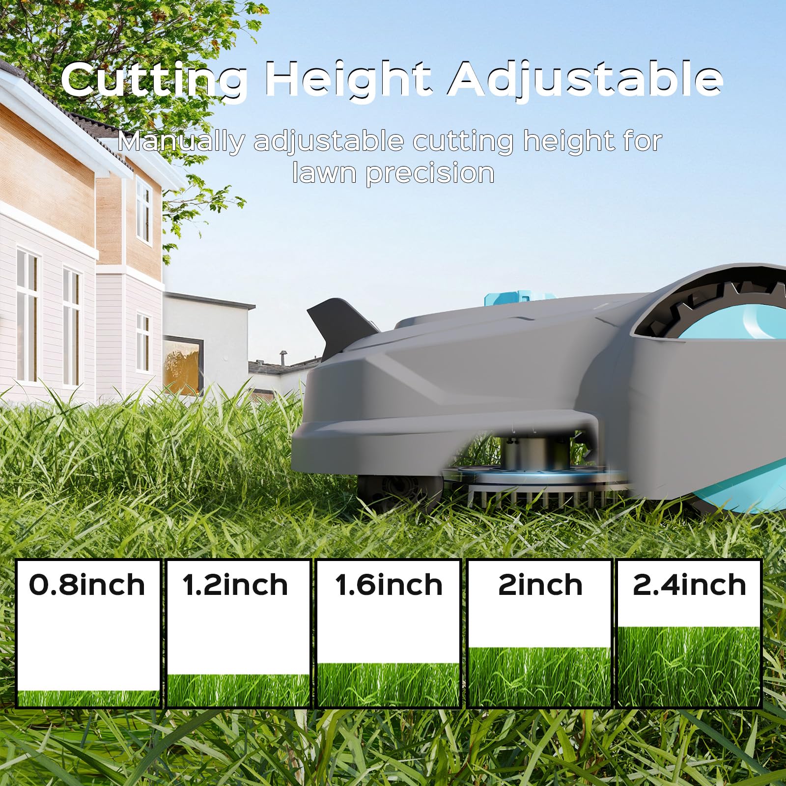 Robot Cortacésped YARDCARE M800Plus Sin Cable - 800 M², Con GPS Y Visión IA, Carga Automática, App