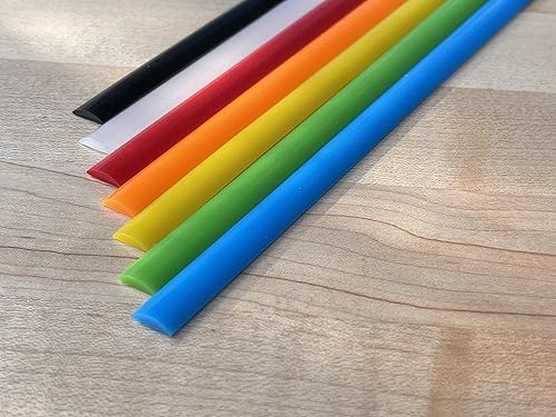 Miniatura 6 de JounJip Varillas de soldadura de plástico LDPE (7 colores)  Varillas planas de polietileno de baja densidad para reparación de kayak, canoa, tanque