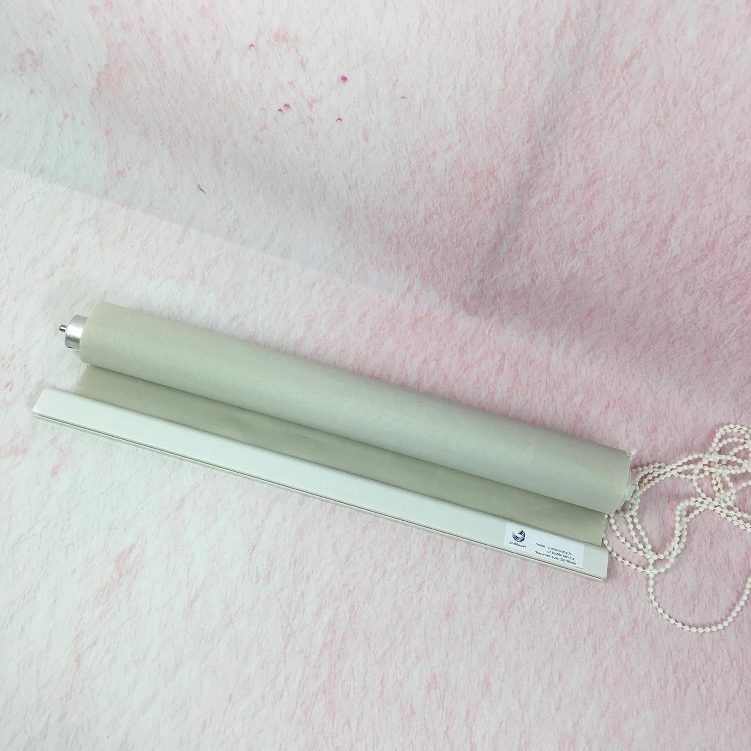 doublewei curtains made of textile fabrics Light Beige Fabric Roller Shades — Total Blackout Window Blinds
