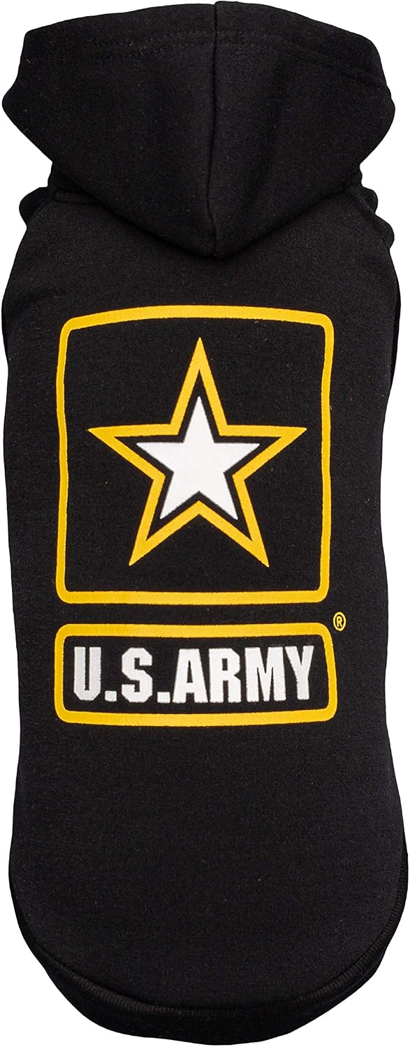 U.S. Army - Hooded Dog Fleece - Dog Hoodie Sweatshirts, Pet Clothes for Dog Cat Puppy, Warm Stylish and Officially Licensed Apparel…