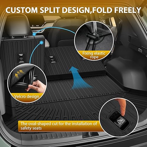 Vista 127 de Powerty Alfombras resistentes para BMW X3 2018 a 2024 y BMW X4 2019 a 2024, a medida para accesorios de X3 y X4, de elastómero termoplástico 3D