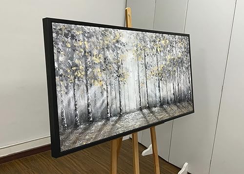 Miniatura 2 de V-inspire Arte, 24x48 Pulgadas Moderno Impresionista Árbol Arte 100% Pintado a Mano Lienzo Marco Arte De La Pared Pintura Al Óleo Grandes Pinturas