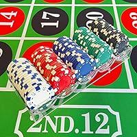 Vista 6 de SEETOOOGAMES 200 Piezas 11.5g Fichas de Póquer de Casino con Diseño de Dados a Rayas de Compuesto de Arcilla - 4 Colores (rojo, verde, negro y azul)