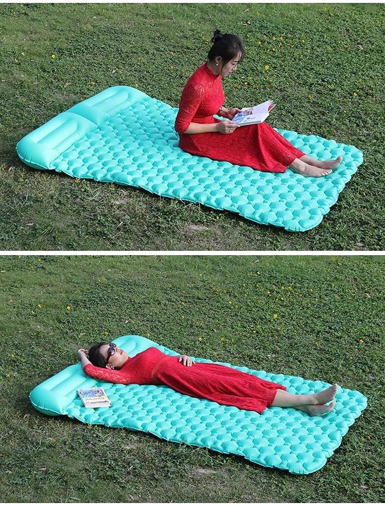 ELzEy Colchonetas de Aire for Acampar Cojín Inflable A Prueba de Humedad Senderismo al Aire Libre Tienda de Picnic Saco de Dormir Doble Colchón