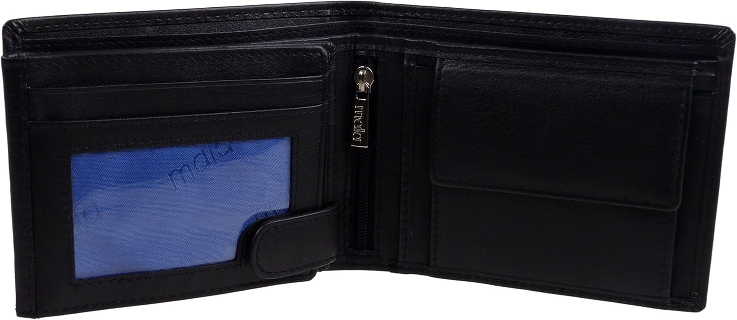 Mala Leather - Hommes - Portefeuille cuir noir section monnaie collection origin dans boîte