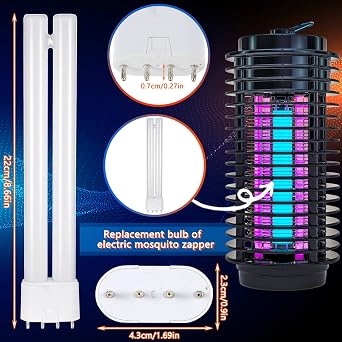 Bug Zapper Replacement Bulb 18w H Shaped Light Bulb, 4 Pieces