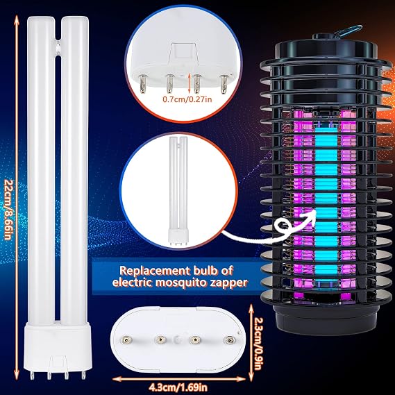 Bug Zapper Replacement Bulb 18w H Shaped Light Bulb, 4 Pieces