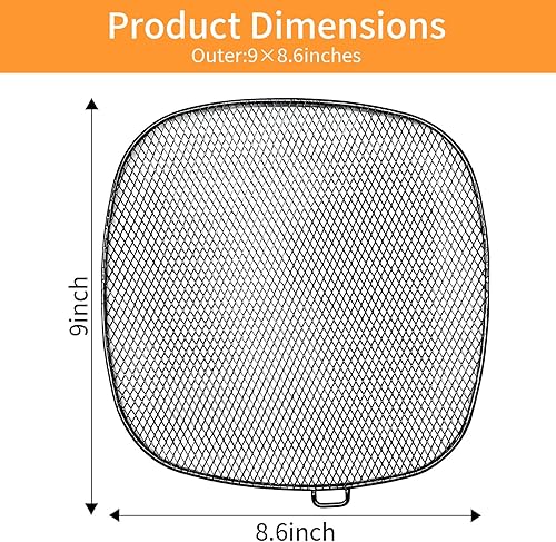 Miniatura 2 de GWY Piezas de repuesto para freidora de aire Philips HD9630 3lb4qt Airfryer XXL, 9 x 8.6 pulgadas SUS 304 de acero inoxidable para freidora de aire