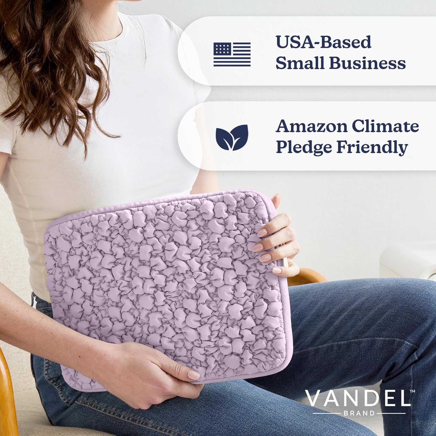 Vandel Puffy Laptop Sleeve Case, 13-14 inch Laptop Sleeve Bag Case 13.3 Inch, Compatible with Mac Air 13, MacBook Pro 13 in, MacBook 14 in, iPad Pro 12.9, HP Dell ASUS - Image 5