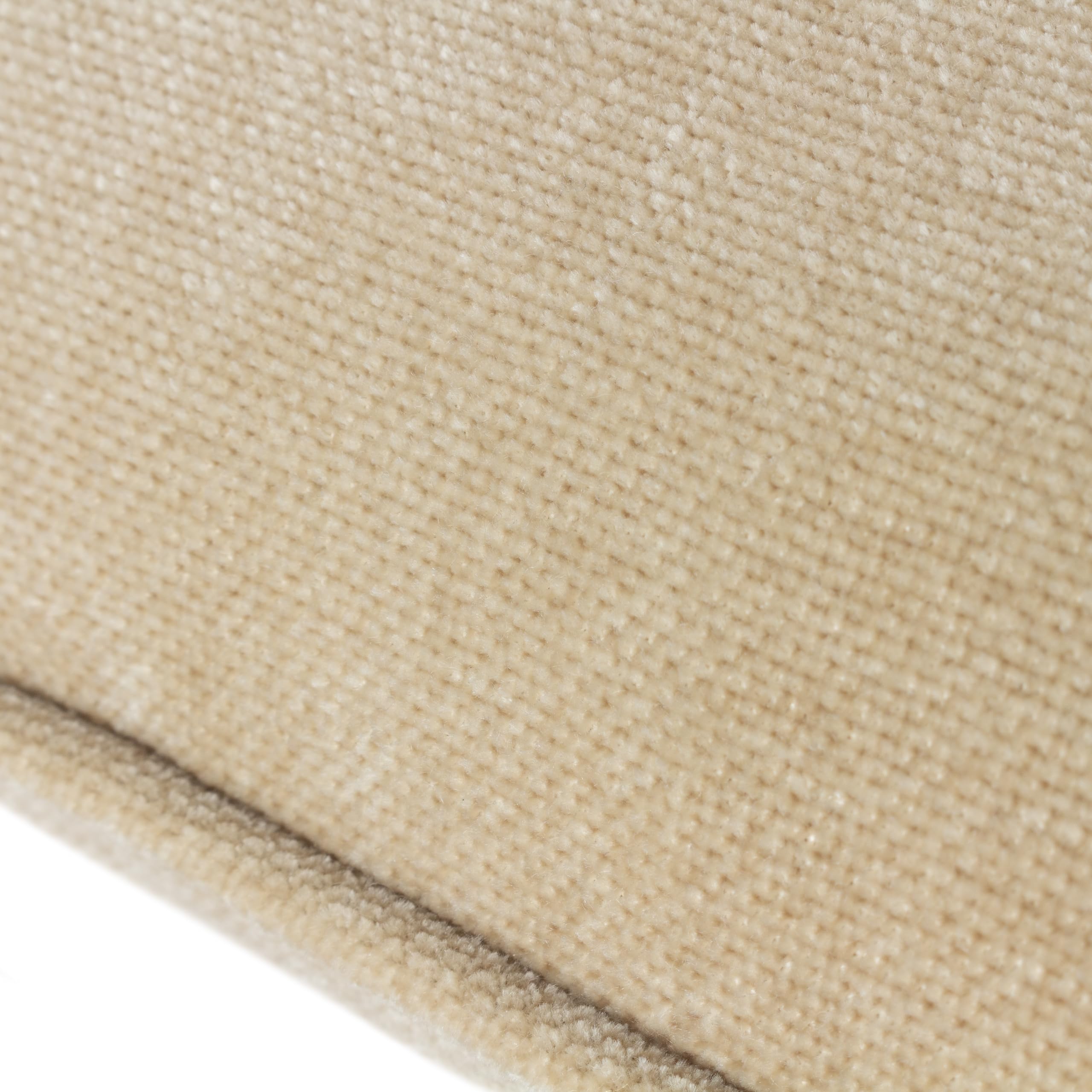 Furn Yard Heavy Chenille Cushion Cover - Luxury Soft Velvet Piped Decorative Case (Natural - 50x50cm), 50 x 50 cm (Pack of 1) - Image 3