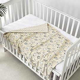 CREVENT Cozy Soft and Warm Mink Baby Blanket, Gift Packing with Ribbon for Newborn Infant Toddler\'s Crib Cot Stroller, for All Season Use (30X40 Zoo)