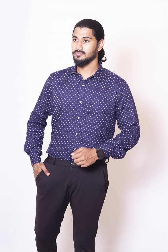 Buy Blue Printed Shirt (Small) at Amazon.in