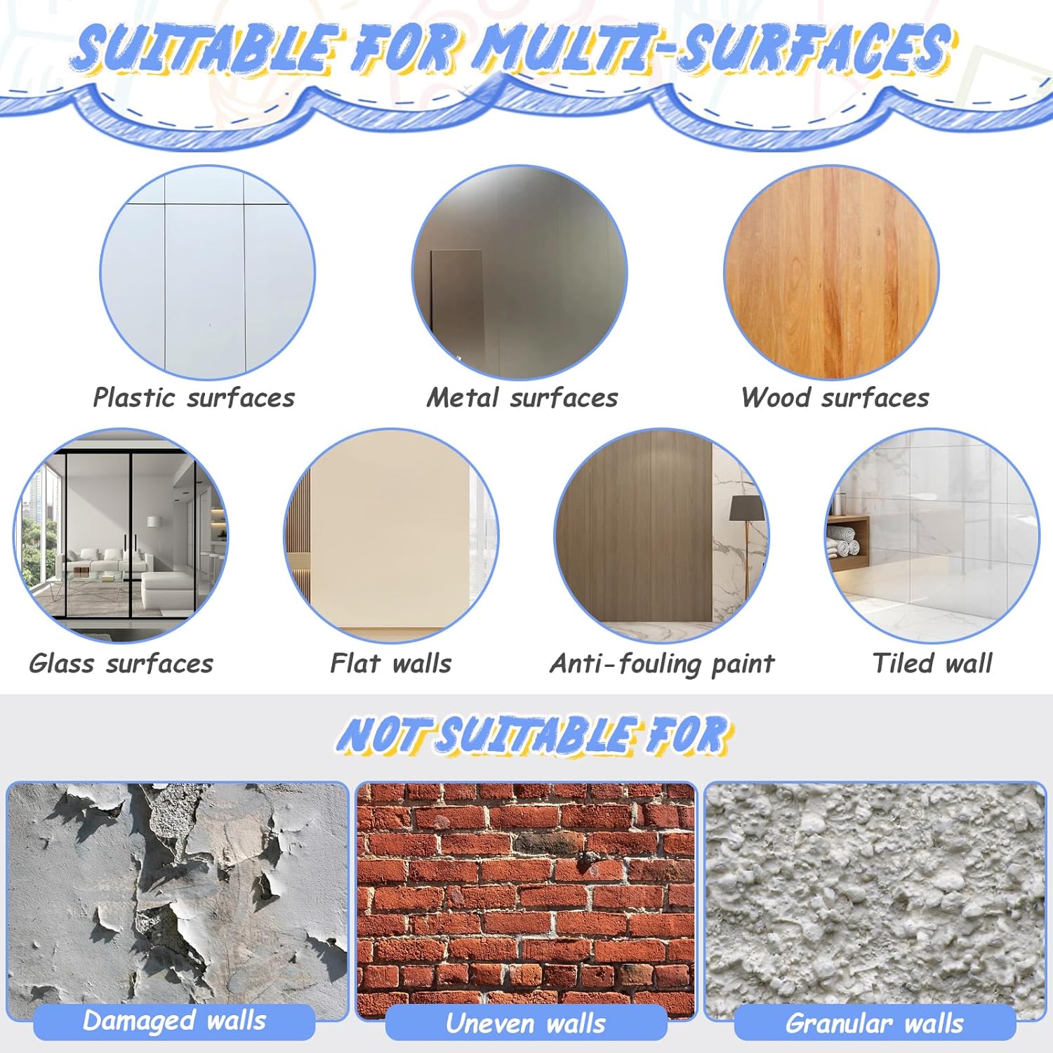 Removable Magnetic Chalkboard 24"x40" Wall Decal, Reusable Chalk Board with Damage-Free Adhesive, Strong Magnet, Wet-Erase & Easy to Install, Perfect for Playroom, Classroom Grey