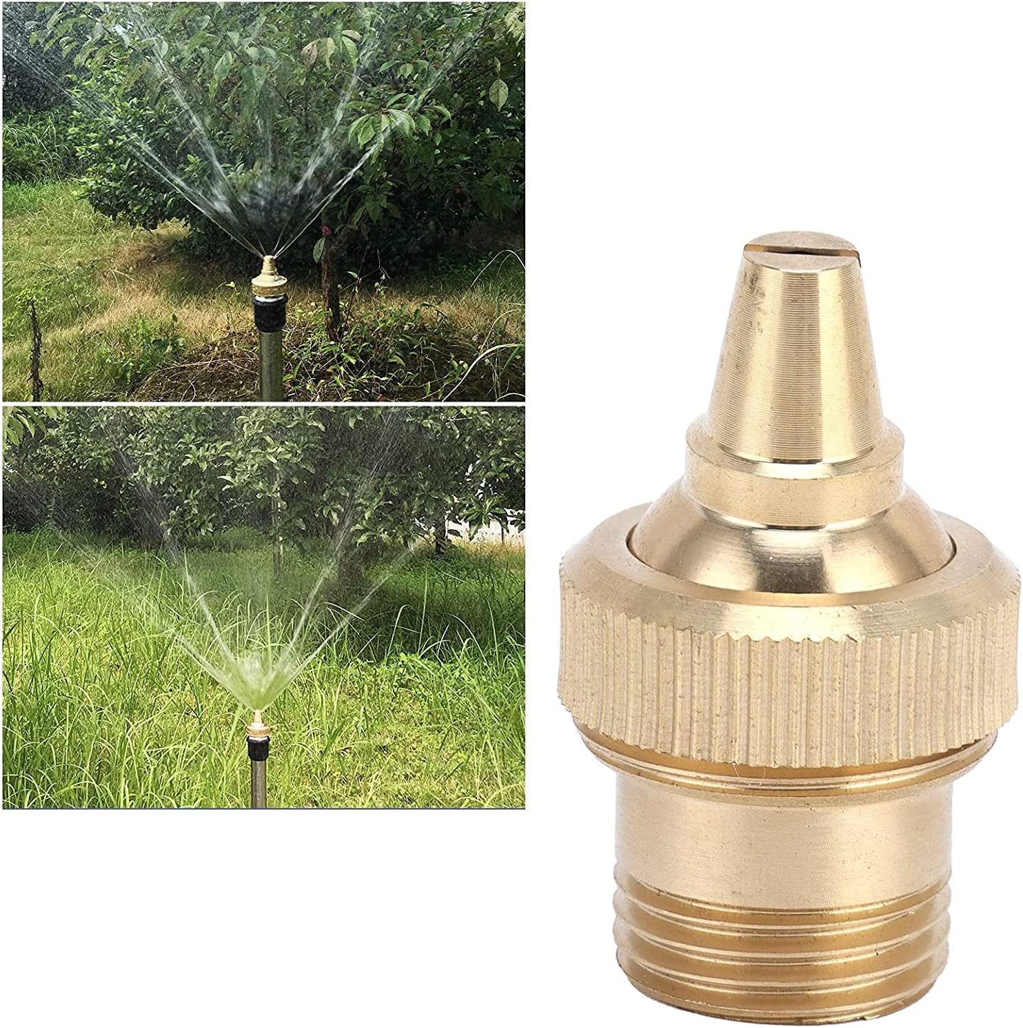 Fountain Spray Nozzle Water Sprinkler Garden, Pond,Park,Brass Ice Tower Water Fountain Nozzle G1/2 DN15 Male Thread Atomizer Brass Adjustable