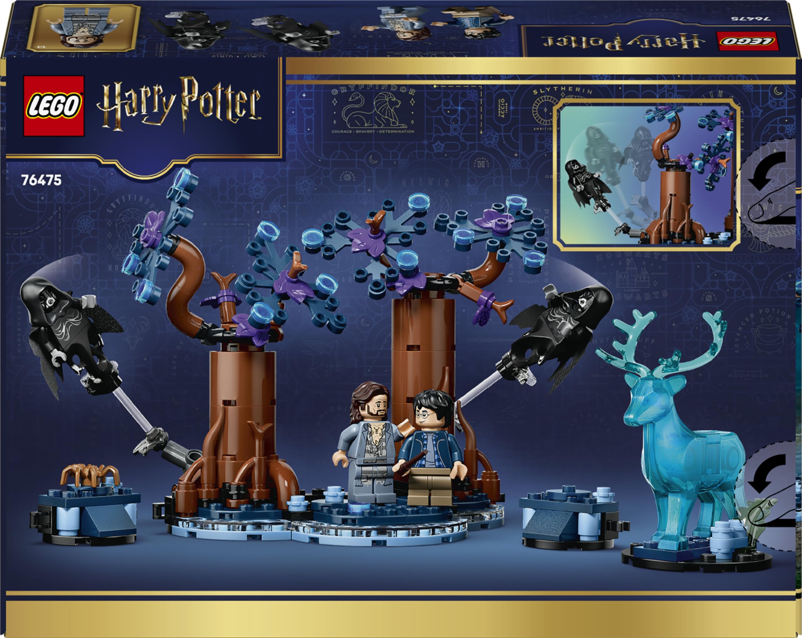 LEGO Harry Potter et Le Prisonnier d’Azkaban La Forêt Interdite : Expecto Patronum - Jouet - Maquette avec Détraqueurs, Cerf & 2 Minifigurines - Cadeau pour Garçon, Fille ou Fan dès 7 Ans 76475