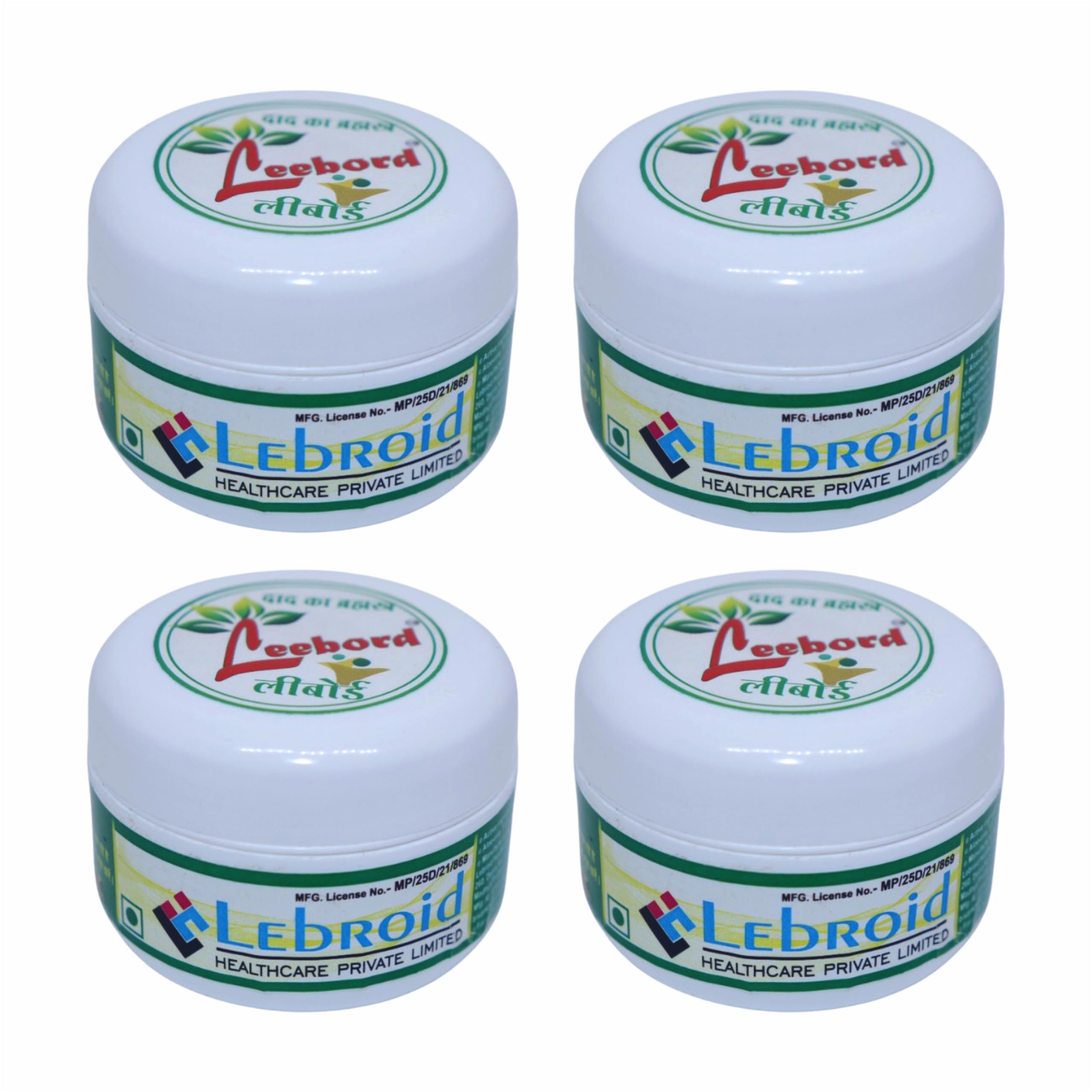 LEEBORD Daad Ka Brahmastra - Ringworm, Itch & Skin Fungal Infection Cream | 25 gram (Pack of 4)