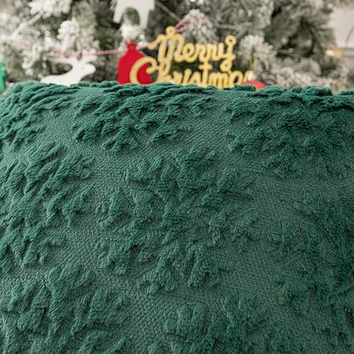 Miniatura 2 de Kevin Textile - Juego de 2 fundas de almohada decorativas de Navidad de 20 x 20 pulgadas, fundas de almohada de felpa suave de piel sintética