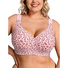 OEAK Womens Wireless Jelly Bra Plus Size Supportive Seamless Bras Full Coverage Push Up Comfortable No Underwire Tshirt Bras