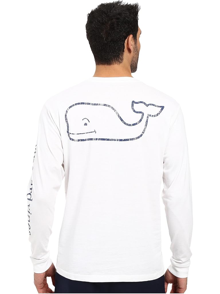 Blue Vineyard Vines Long Sleeve Vintage Whale Pocket Tee