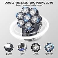 Vista 8 de Afeitadoras magnéticas de cabeza 2026 para hombres calvos, maquinilla de afeitar eléctrica para hombres, afeitado para hombre con recortadora