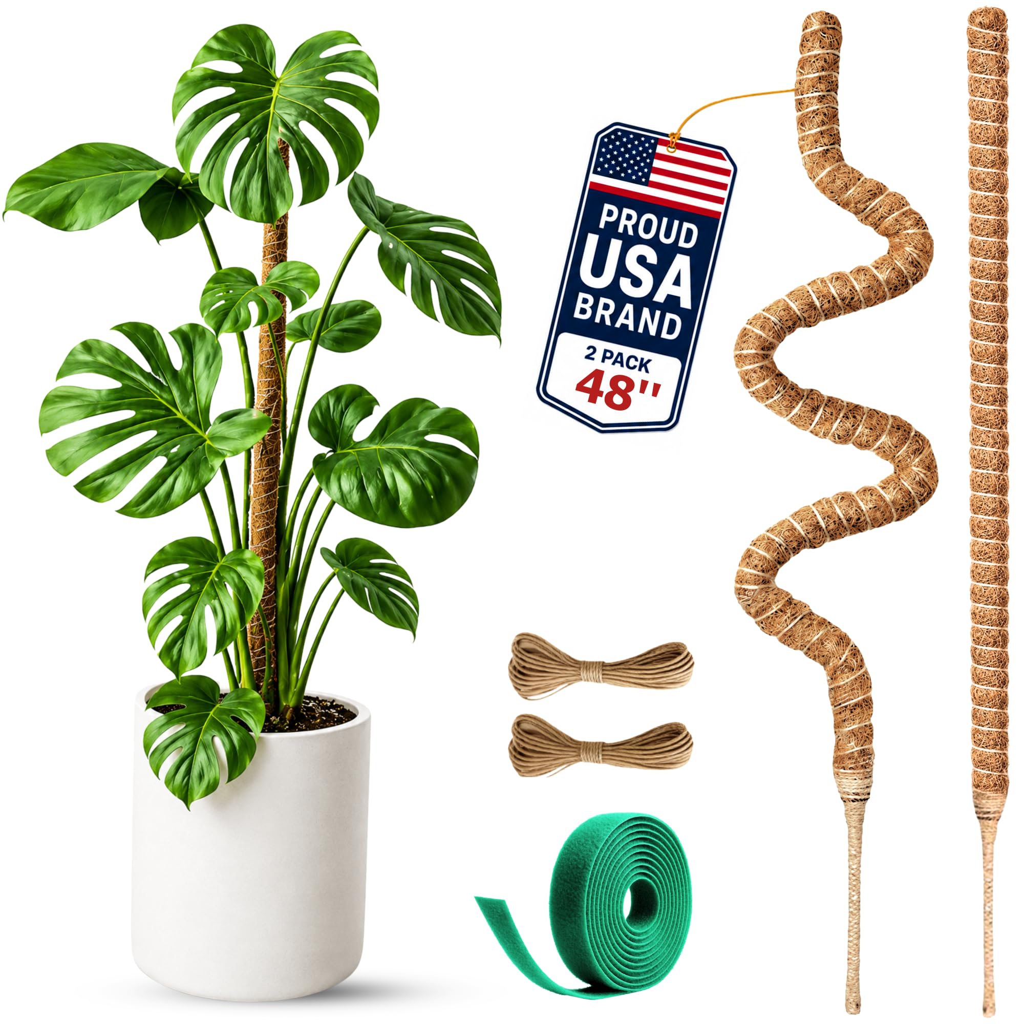 imezos 2 Pack 48 Inch Moss Pole