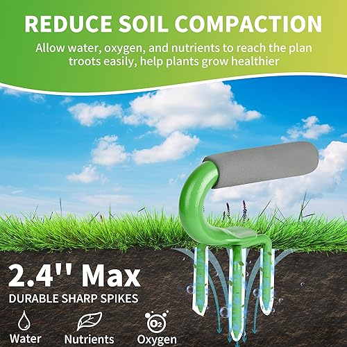 Miniatura 11 de 2 paquetes, cultivador de garras de cultivador de garras, afloja las garras, afloja el agarrador manualmente, herramienta de desbrozadora de jardín