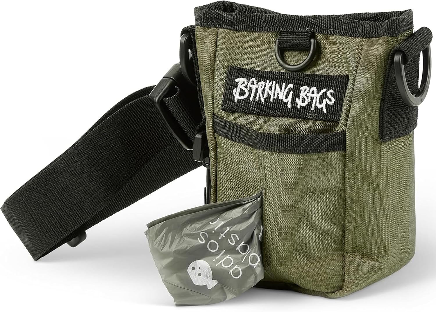 Green Dog Treat Bag & Training Pouch - Ideal for Medium to Large Breeds | Lightweight & Practical Design with Magnetic Closure | Wear Three Ways | Easy Carry Carry Dog Treats & Poo Bags