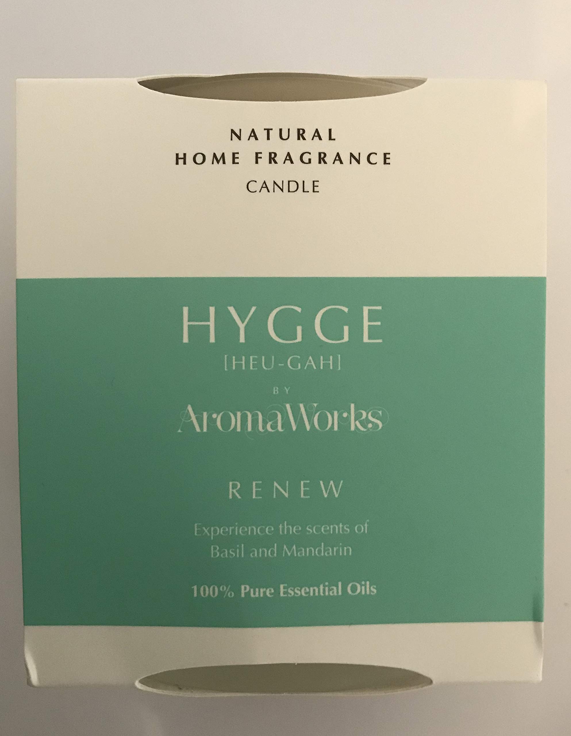 Aromaworks Aroma Works Hygge Renew Basil and Mandarin 220G Jar Candle