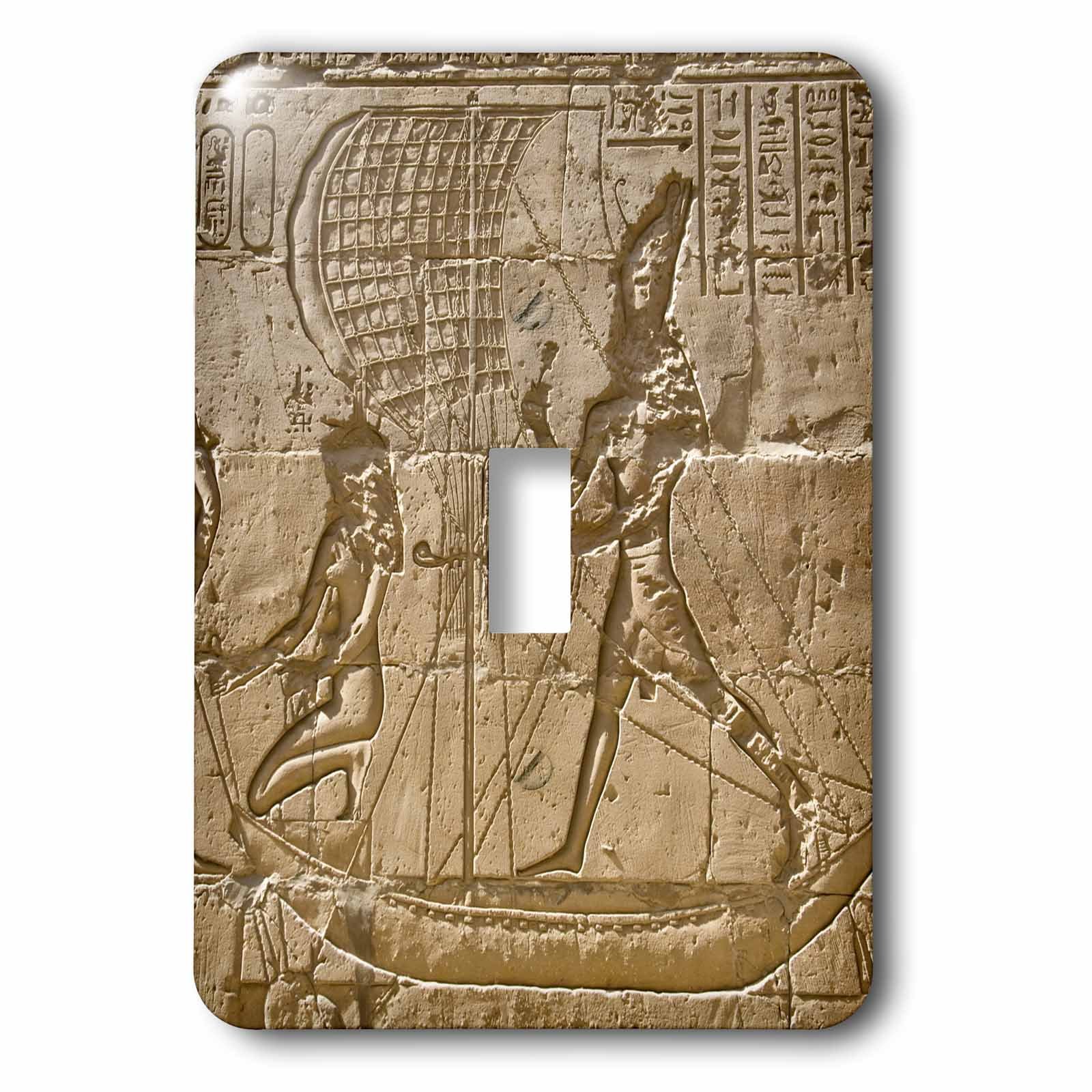 Interrupteur simple Égypte Edfu 3dRose pour embellir un mur extérieur terne