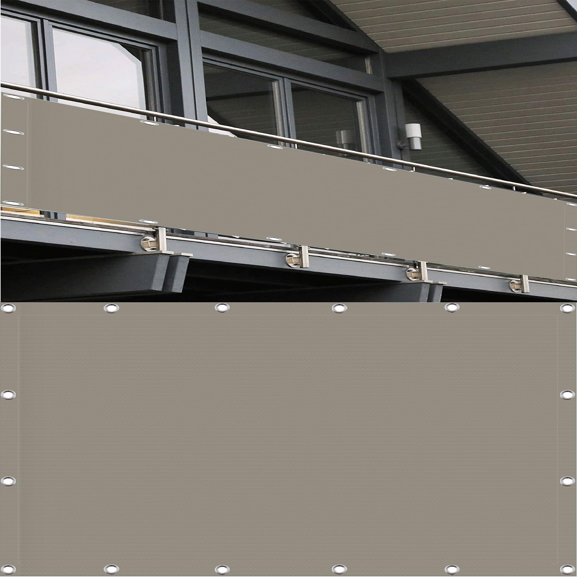 Voile d'ombrage rectangulaire étanche 2x3,4m avec cordes de fixation