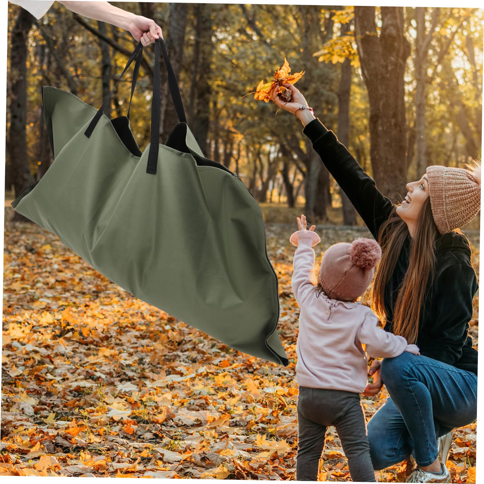 Bolsa de Basura Jardín con Asas Resistentes para Caídas y Escombros Gran Capacidad Portátil para Exteriores Interiores para Patios y Jardines