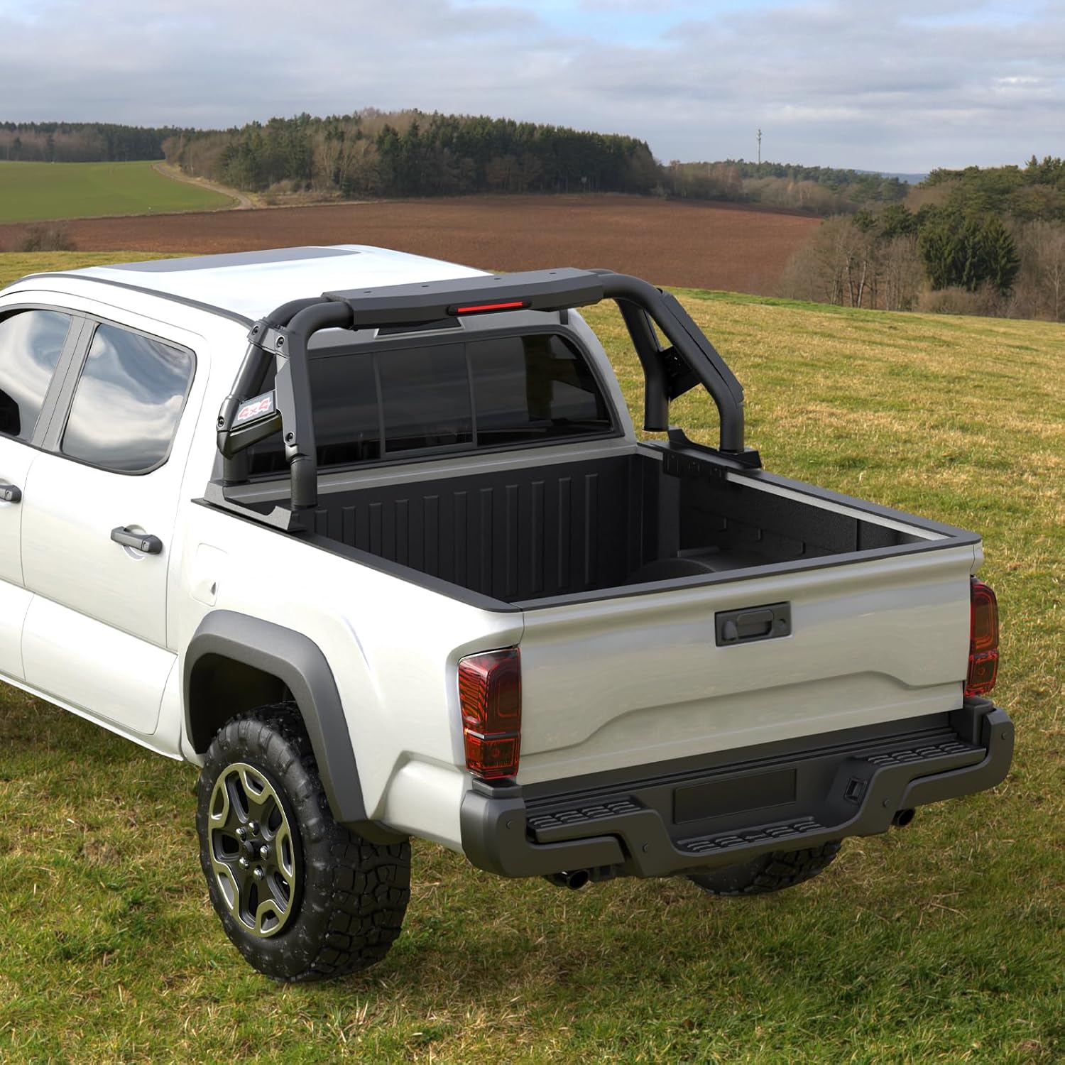 Roll Bar for Pickup Truck Fit Full Sizes & Mid Size Pickup Trucks, Adjustable Chase Rack Sport Bar Compatible with Ford F-150/F-250/F-350,Ram 1500/2500/3500,Tacoma,Tundra,Silverado,Sierra,Titan
