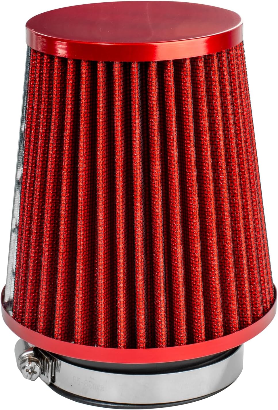 Catekro 3" Cold Air Intake Kit, Performance Aluminum Ram Air Intake System with High Flow Filter Replacement Filtro de Alto Flujo Increase Horsepower & Acceleration for Automobile (Red Silver)