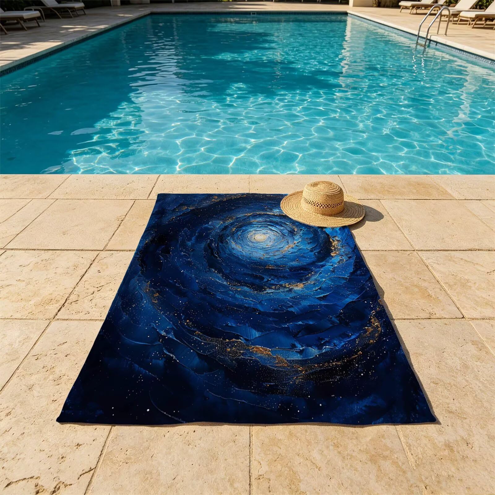 Abstracto Toalla Playa 220 x 160 Resistente a la Arena Secado rápido Ligero, Toalla Playa Grande 160x220cm Suave Cómodo como Gym Yoga Sauna Toallas Baño Grandes Travel Essentials Universo XTLS-5765