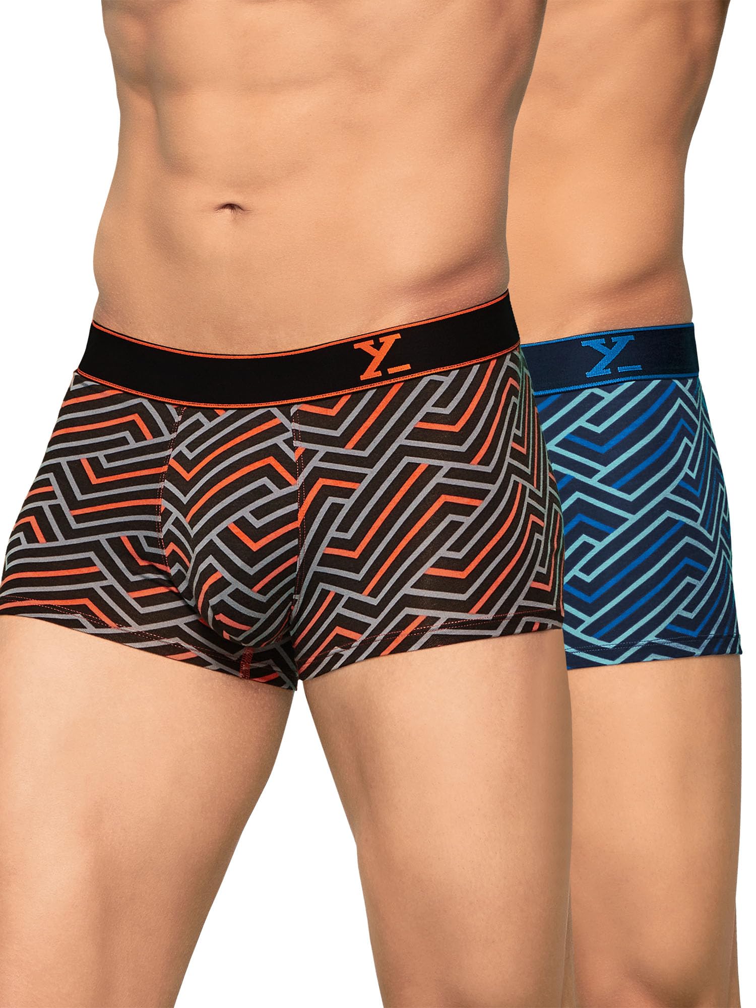 Anti-Bacterial, Odour-Free Cotton Stripes Parallax Trunks for Men-image-13