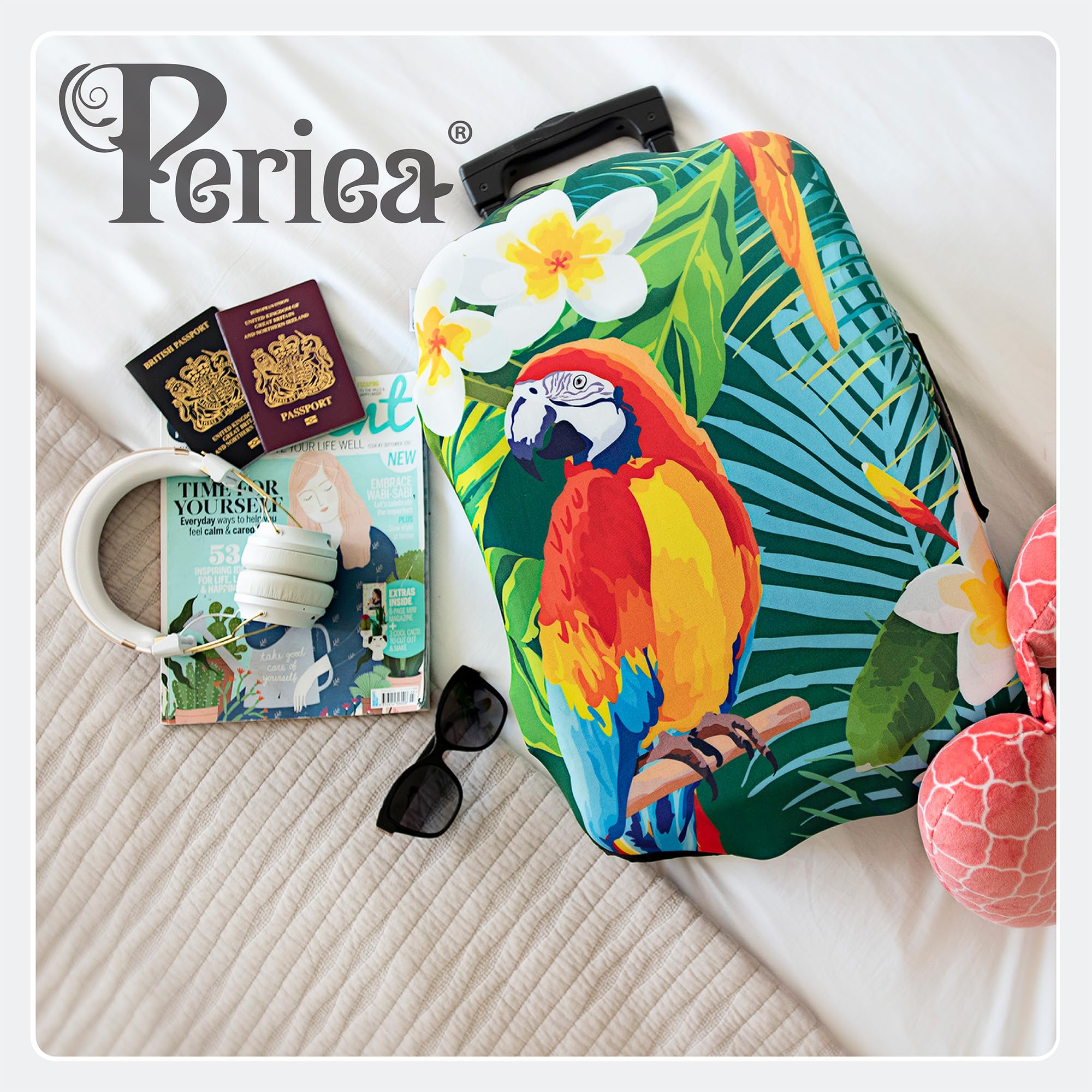 Periea Luggage Covers for Suitcases – Suitcase Cover – Premium Elasticated Material – Small, Medium, Large or Extra Large - 2