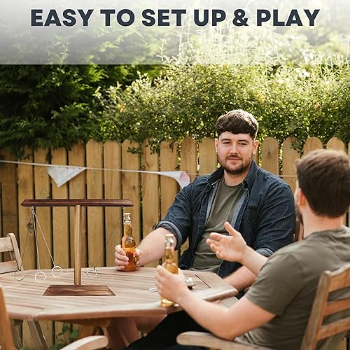 Miniatura 8 de Juego de gancho y anillo, juego de mesa, juegos de patio, juegos familiares de lanzamiento de anillos, tiro de fiesta, interactivo y de mesa, con