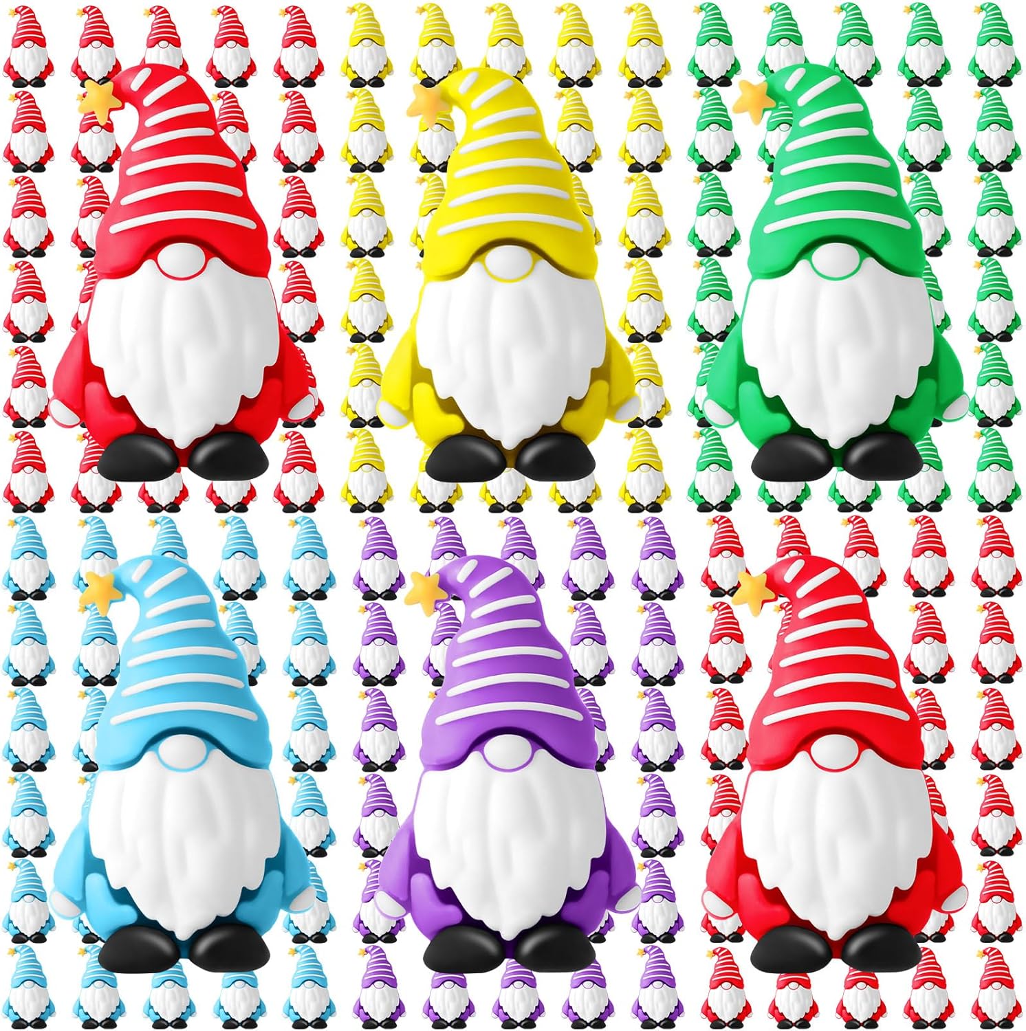 200 Pcs Mini Gnomes Tiny Figures Miniature Gnomes Fairy Gifts Statues Christmas Tiny Figurines for Landscape Outdoor Patio Yard for Garden Accessories Spring Gifts Fairy Goodie Bag