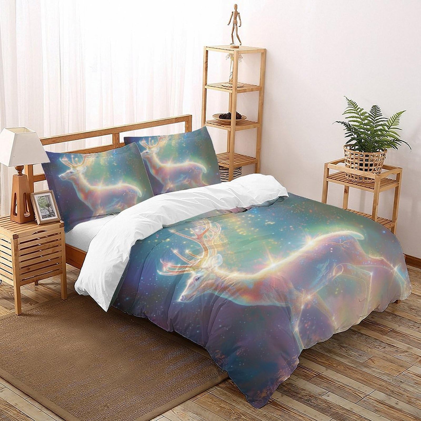 Housse de couette douce et facile d'entretien avec fermeture éclair pratique pour lit 2 personnes