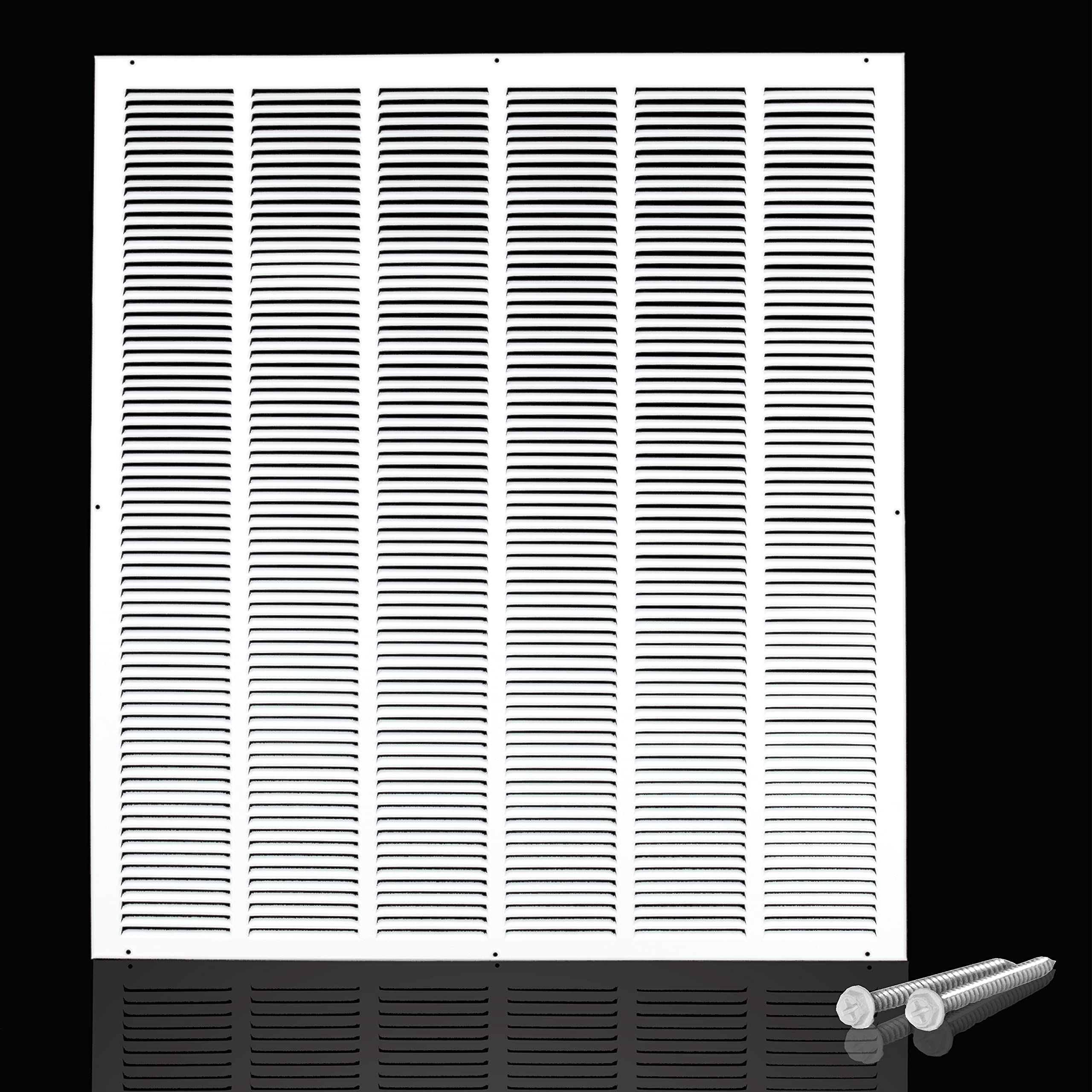 engera return air grille - sidewall and ceiling - hvac vent duct cover diffuser - white 30" x 34" [outer dims: 31.75w x 35.75"h]