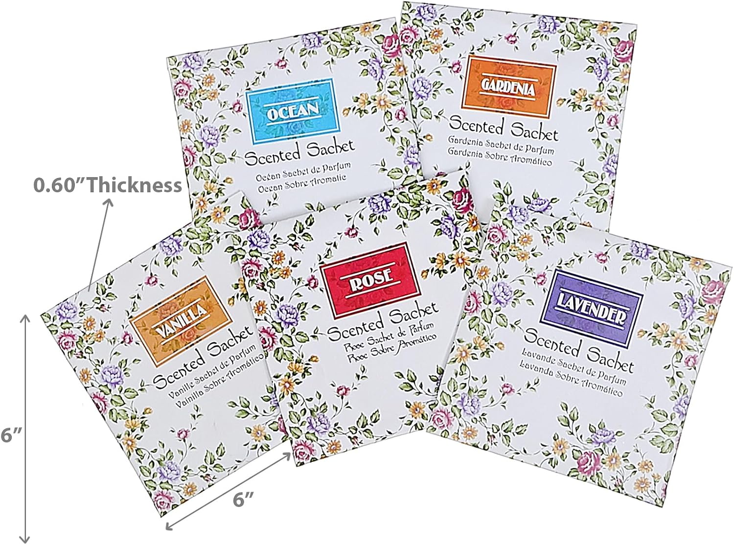 Floral Aroma Sachet - Set of 12