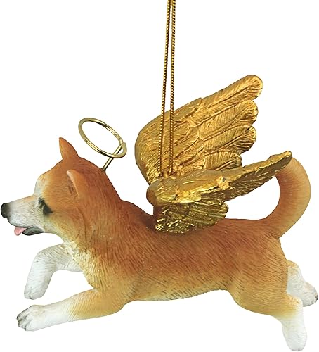 Miniatura 96 de Design Toscano Pitbull Dog Angel - Adorno navideño para árbol de Navidad, 4 pulgadas, resina de piedra fundida, acabado marrón y dorado Marrón