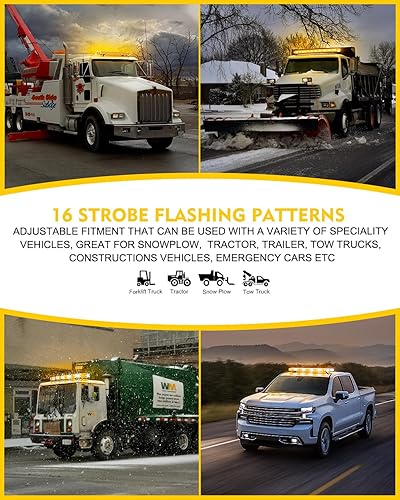 Miniatura 4 de LUMENIX Barra de luces estroboscópicas de emergencia LED de 48 pulgadas con soportes de montaje ajustables, barra de luz de seguridad de advertencia